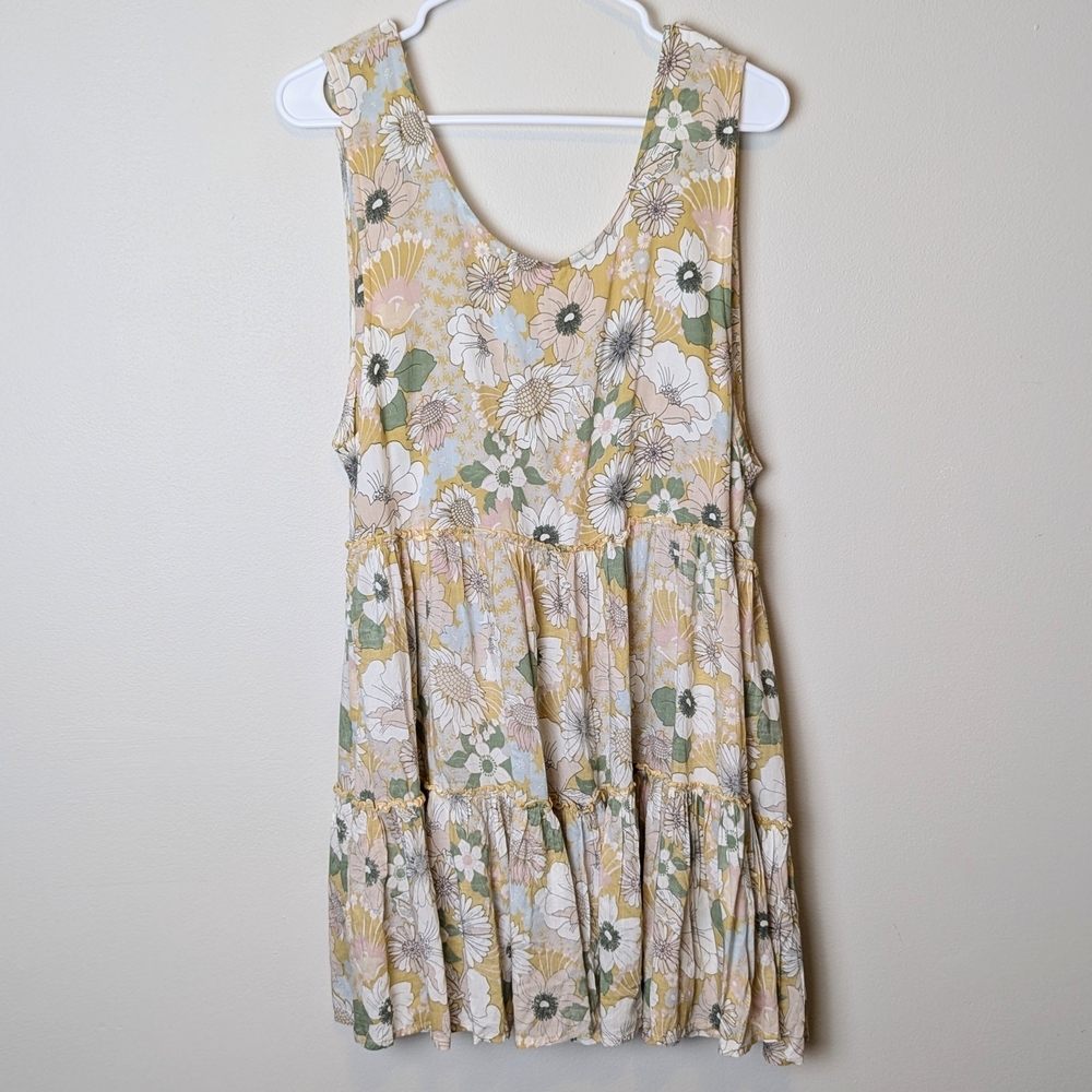 O'Neill Floral Print Dress with Yellow and Green Accents